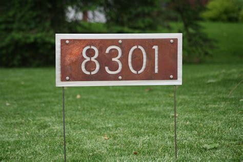 metal house numbers for lawn|House Numbers Lawn .